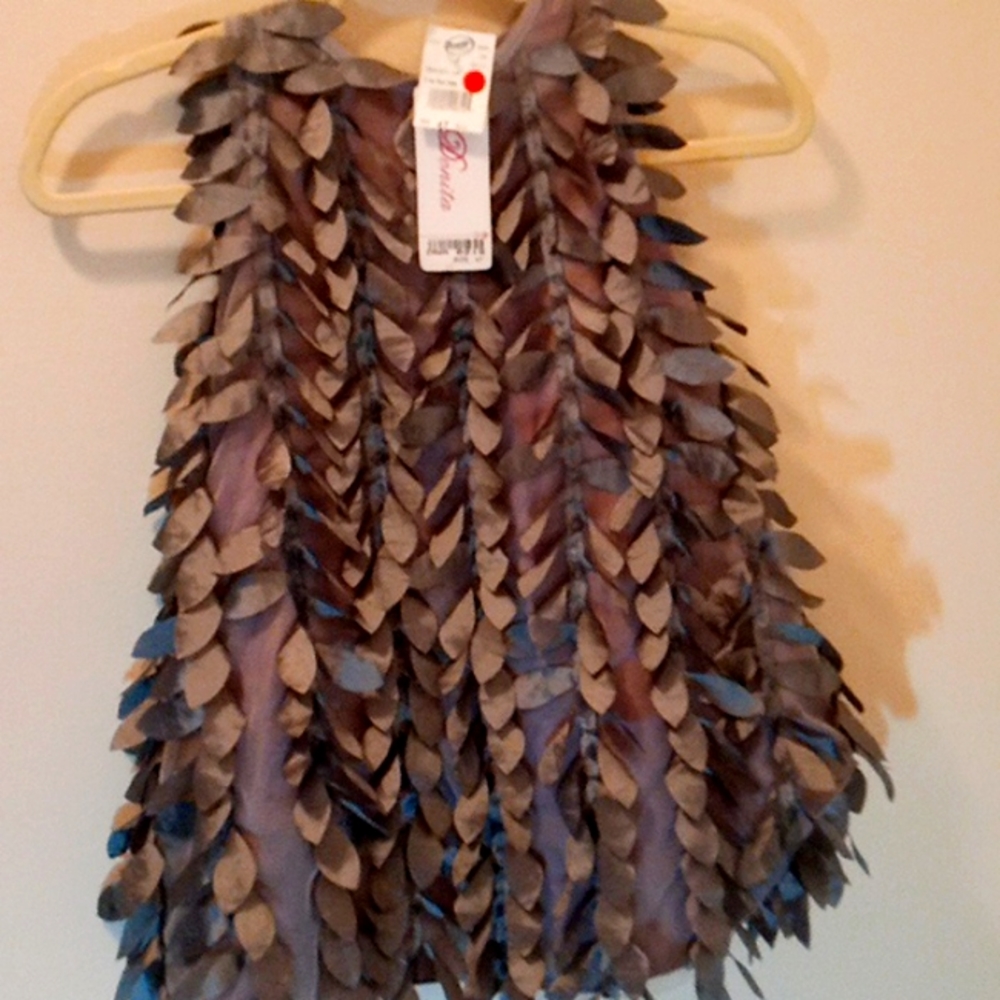 Toddler silver petal dress